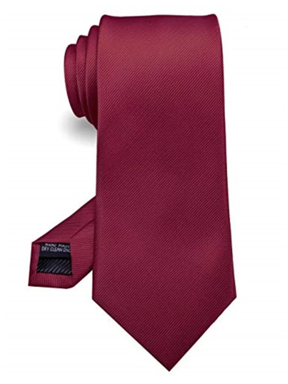 Burgundy Solid Color Tie Formal Necktie for Men